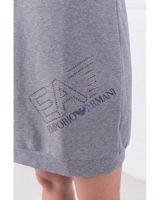 EA7 Blue Hot Drilling Logo Dress