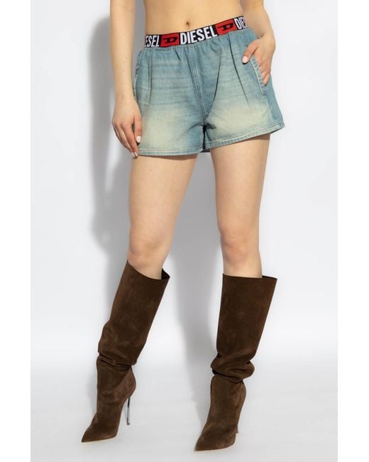DIESEL Blue De-Skep-S Denim Shorts