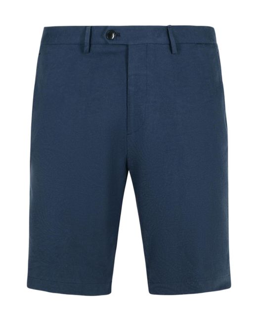 Etro Blue Jacquard Wide-Leg Bermuda Shorts for men
