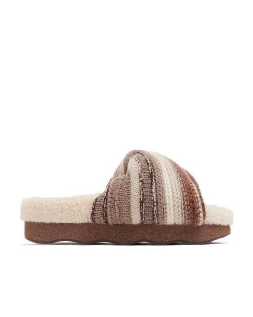 Chloé Brown Chloé Wavy Flat Mules
