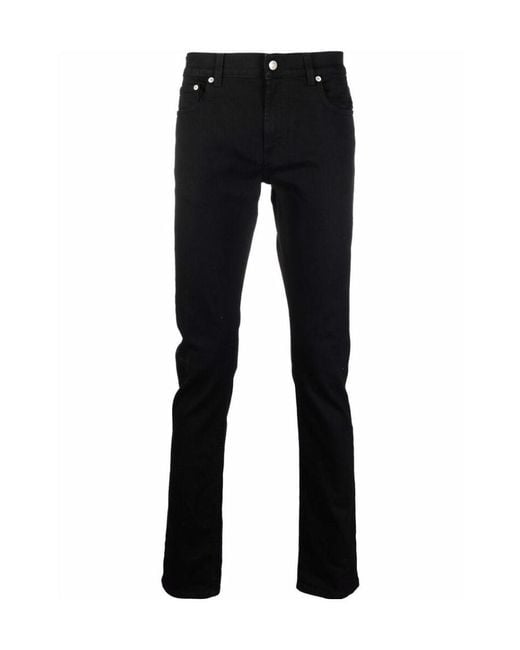 McQueen Black Graffiti Denim Jeans for men