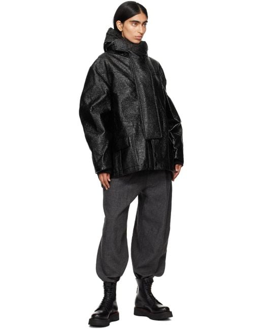 R13 Black Wide Pleated Pants