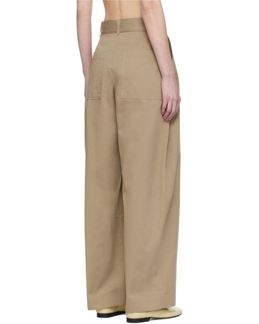 Studio Nicholson Natural Doring High Waisted Trousers