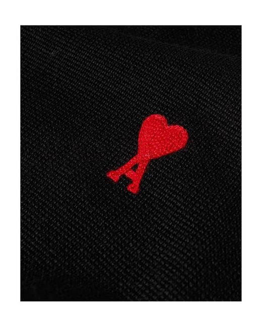 AMI Black Ami De Coeur Knitted Jumper for men