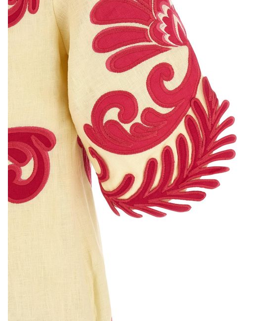 Farm Rio Red 'Spring Arabesc' Dress