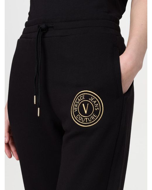Versace Jeans Black V-Emblem Track Trousers