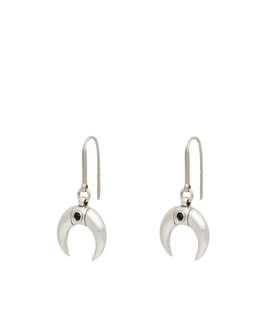 Isabel Marant White Metal Fish Earrings