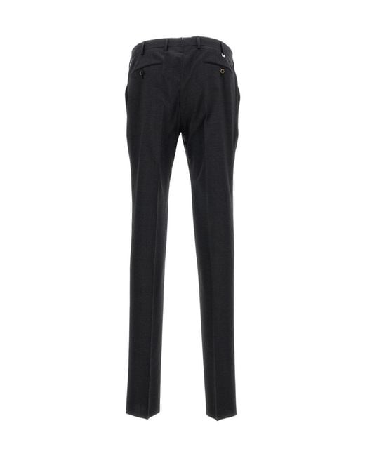 PT01 Black Pt Torino Slim Fit Tailored Trousers for men
