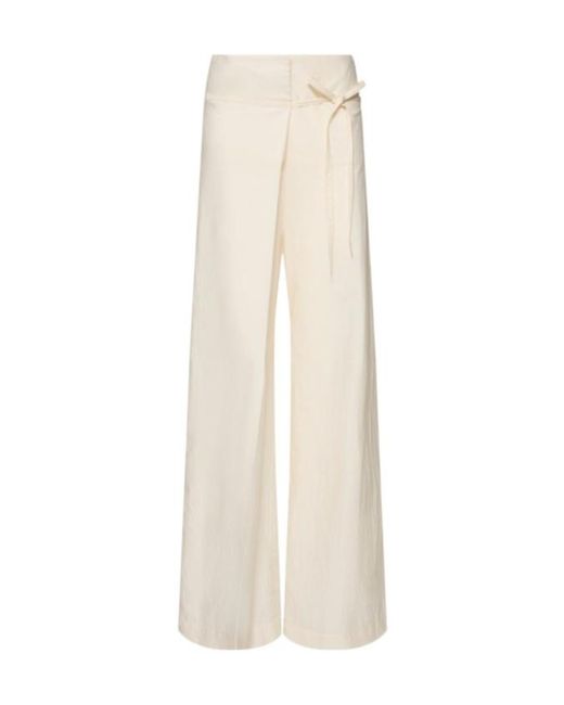 Rohe White Waist Tie Casual Pants