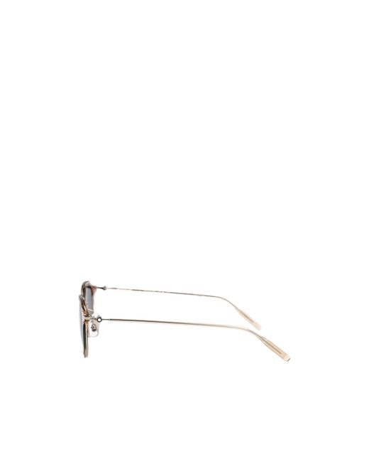 Montblanc White Eyewear Round Frame Sunglasses for men