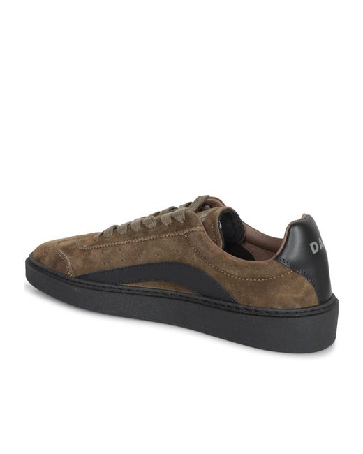 DSquared² Brown Rider Round Toe Sneakers for men