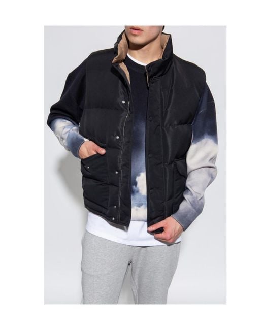 McQueen Blue Logo Printed Zipped Jacket for men