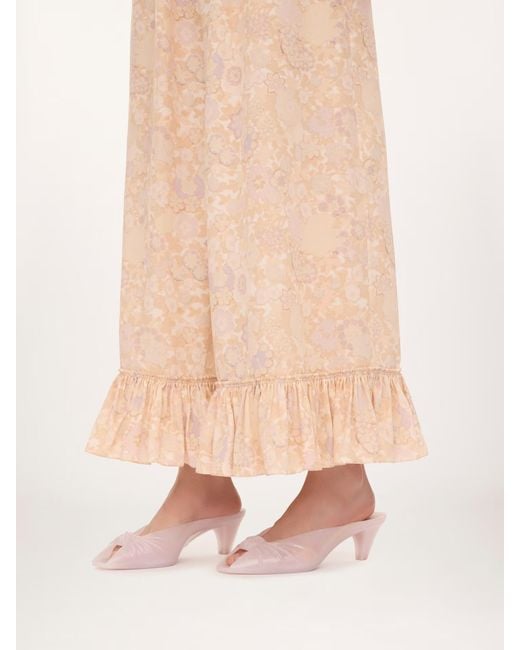 Chloé Natural Chloé Cropped Fluid Trousers