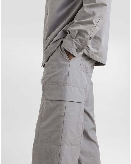 Dolce & Gabbana Gray Elastic Waist Cargo Pants for men