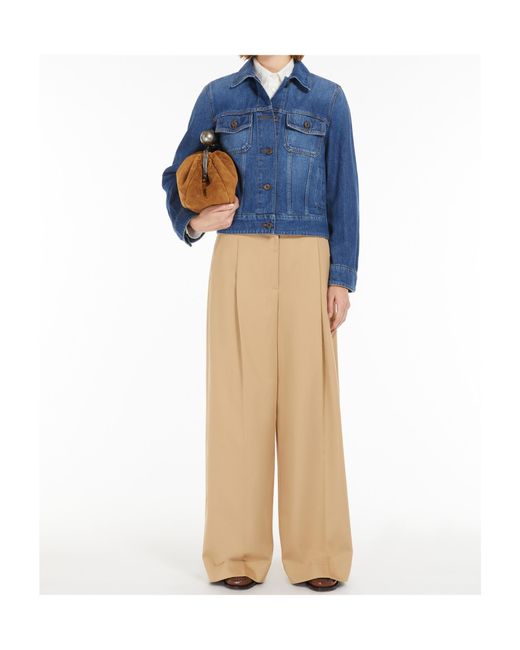 Weekend by Maxmara Natural Nebbie Wide-Leg Trousers