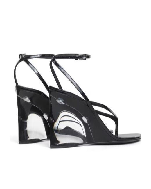Alaïa White Toe Strap Wedge Sandals