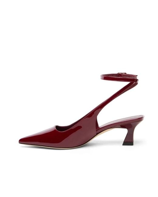 Stuart Weitzman Red Vinnie 50 Strap Pump