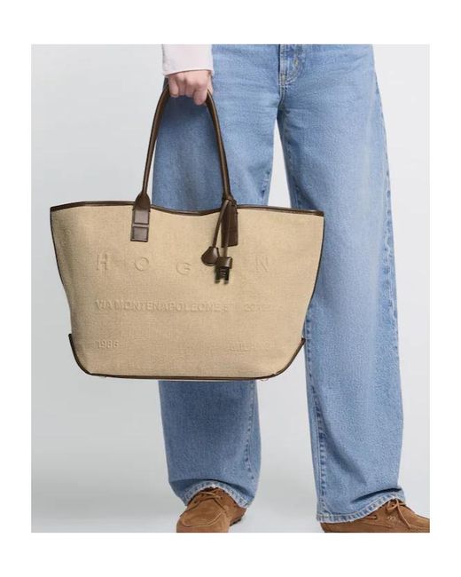 Hogan Natural Address Medium Shopping Bag