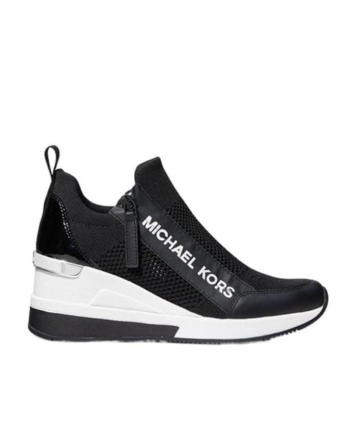 Michael Kors Black Willis Stretch Knit Sneakers