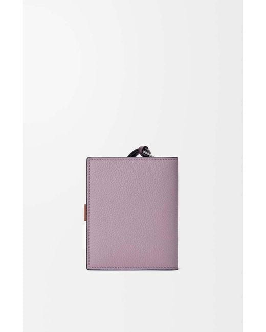 Loewe Purple Compact Zip Wallet
