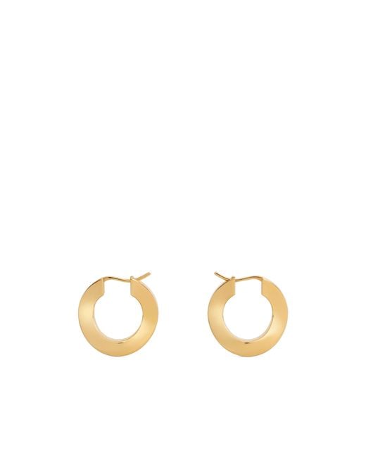 Céline Metallic Formes Abstraites Square Hoops