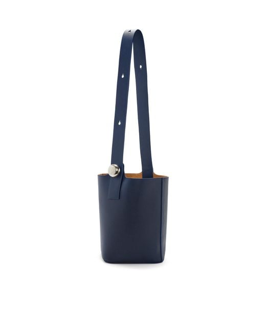 Loewe Blue Medium Pebble Bucket Bag