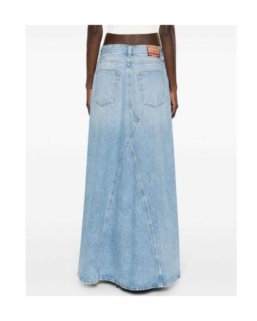 DIESEL Blue Denim Maxi Skirt