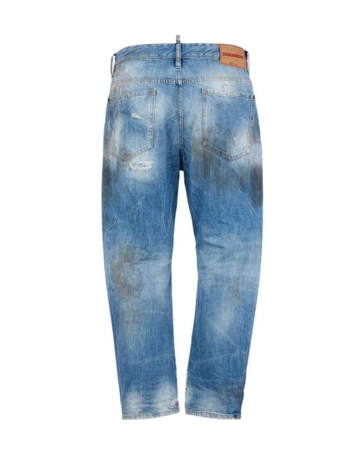 DSquared² Blue Belt Loop Jeans for men