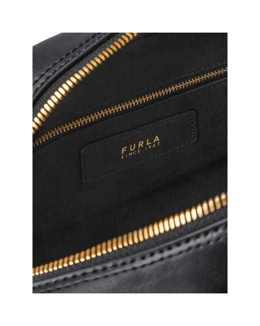 Furla Black Poppy Medium Shoulder Bag