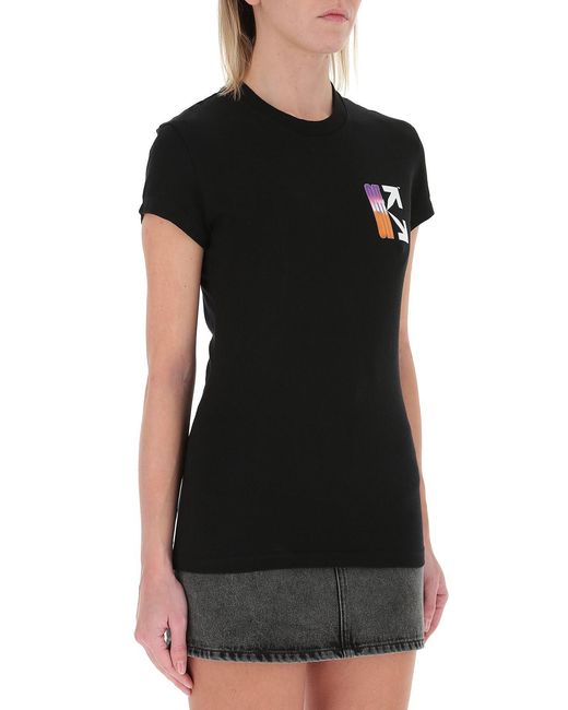 Off-White c/o Virgil Abloh Black Gradient-Style Logo T-Shirt