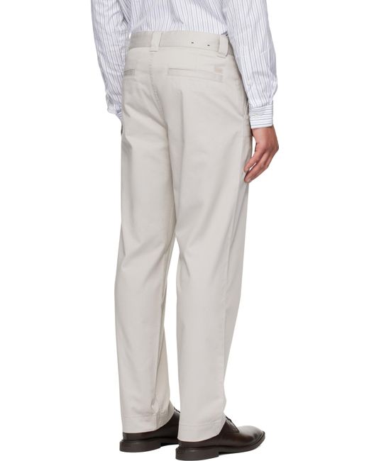Boss Gray Belt Loop Trousers for men