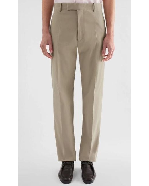 Jil Sander Gray Cotton Drill Trousers for men