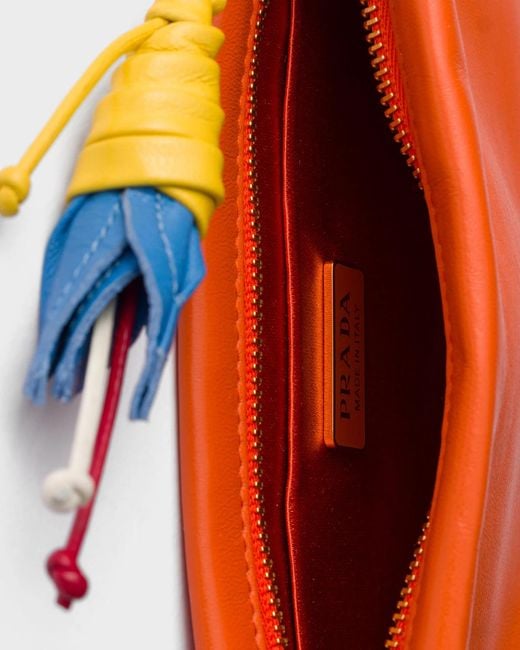 Prada Orange Zip-Up Pouch