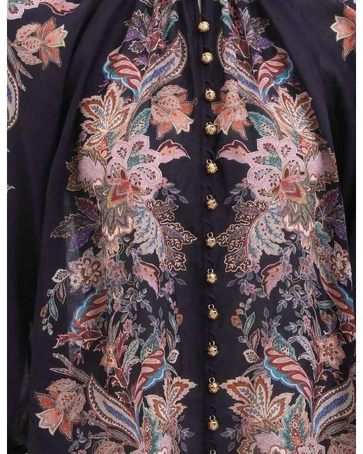 Zimmermann Blue Rhiannon Billow Blouse