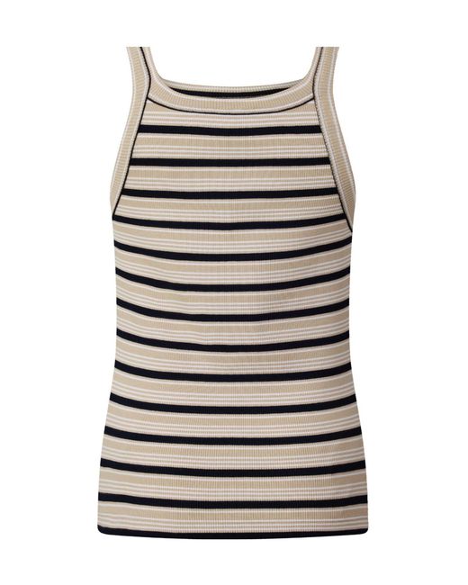 Fendi Gray Minimal Striped Tank Top