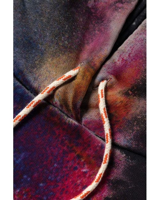 Aries Black Spray-Paint Drawstring Hoodie for men