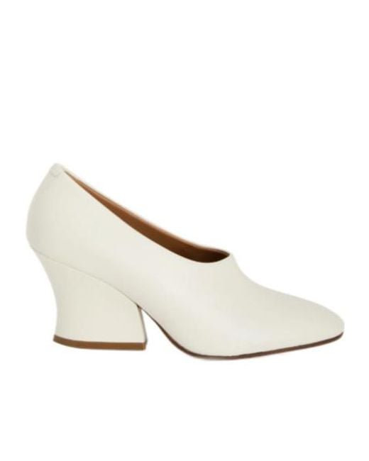 Jil Sander White Slip-On Pumps