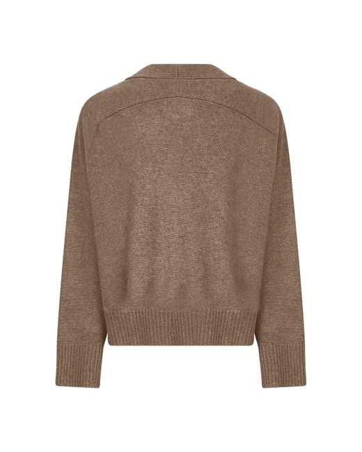 Loulou de Saison Brown Kaia V-Neck Cardigan