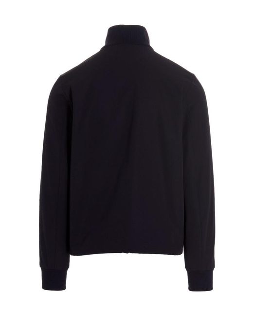 Prada Blue Stretch Technical Fabric Zipper Sweatshirt for men