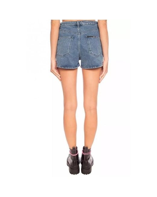 McQ Alexander McQueen Blue Logo Casual Shorts