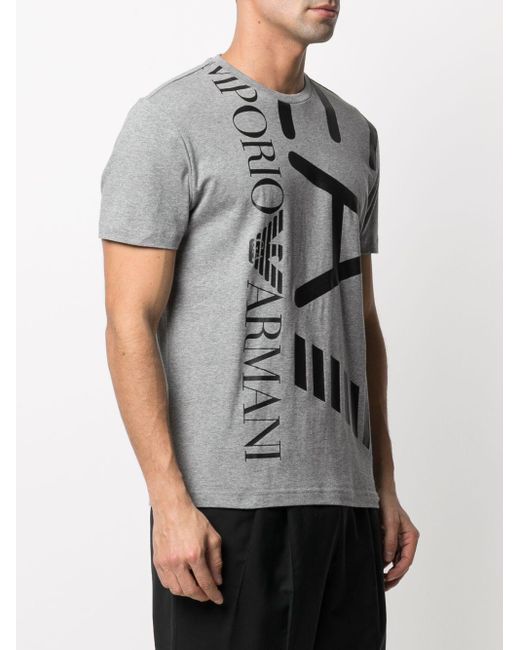 EA7 Gray Ea7 Print T-Shirt for men