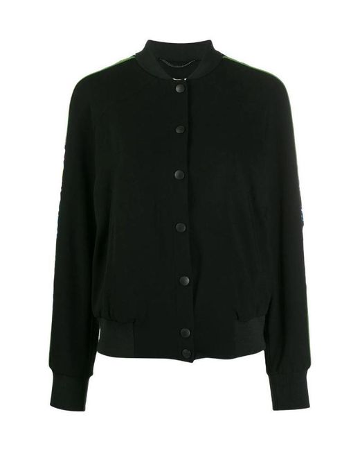 KENZO Black Tiger Sea Lily Embroidered Bomber Jacket