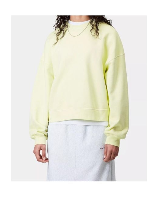 Carhartt Yellow Logo-Embroidered Sweatshirt