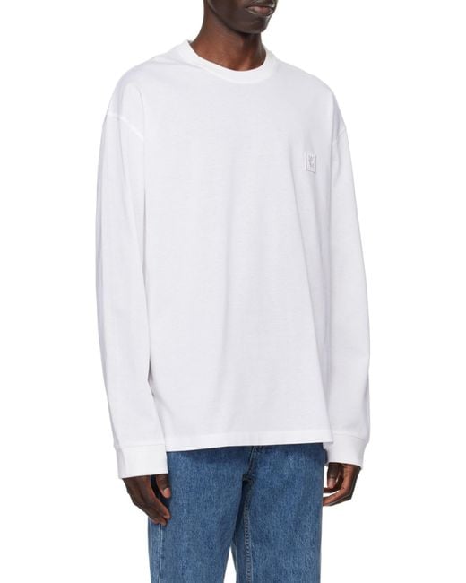 Wooyoungmi White Logo Print T-Shirt for men
