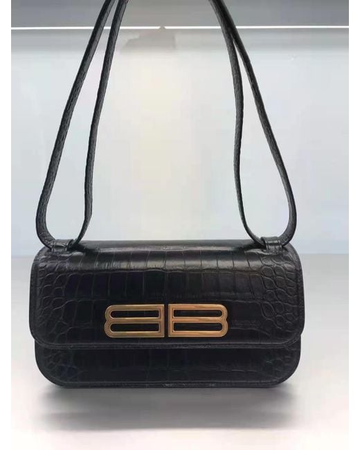 Balenciaga Black Small Gossip Satchel Bag