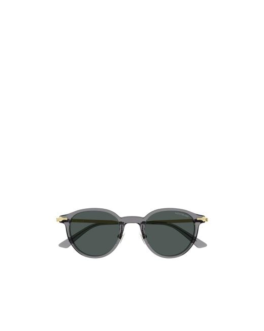 Montblanc Green Eyewear Round Frame Sunglasses for men