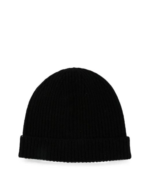 Rick Owens Black Knitted Beanie for men