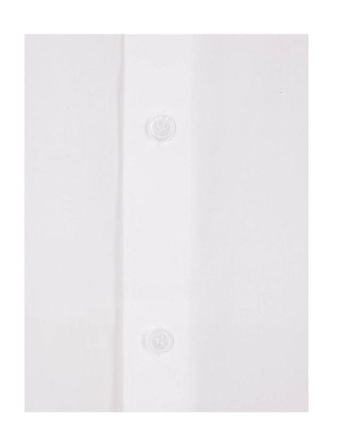 Yohji Yamamoto White Long-Sleeved Straight-Hem Shirt for men