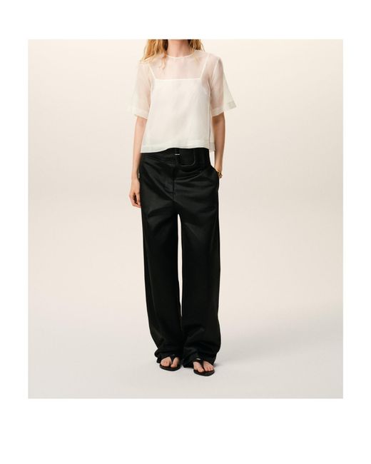 AMI White Sheer Top