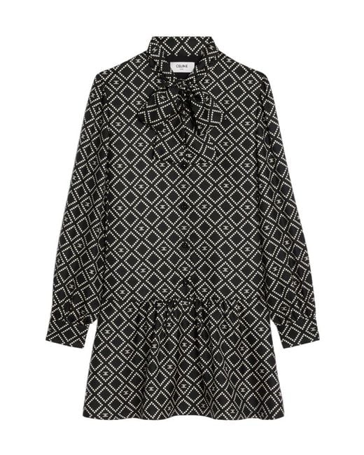 Céline Gray Basque Mini Dress